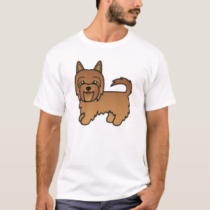 Camiseta Cachorro de Cartoons Terrier Cute Vermelho Austral
