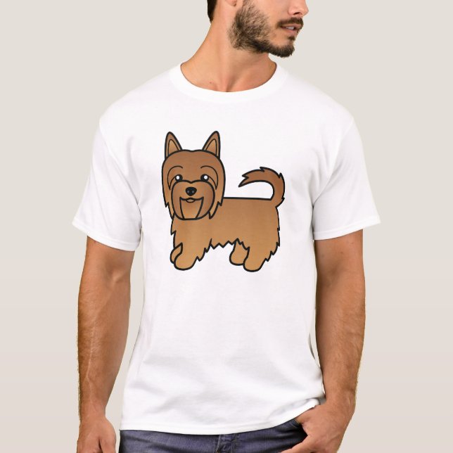 Camiseta Cachorro de Cartoons Terrier Cute Vermelho Austral (Frente)