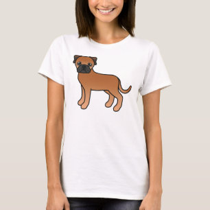 Camiseta Cachorro de Cartoons Vermelho Bullmastiff