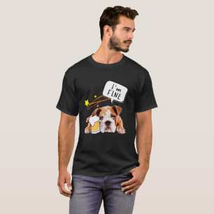 Camiseta Cachorro de Cerveja - Estou bem! Para amantes de c