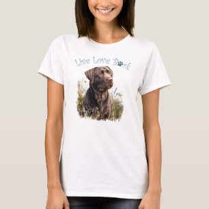 Camiseta Cachorro de Chocolate Mãe Floral