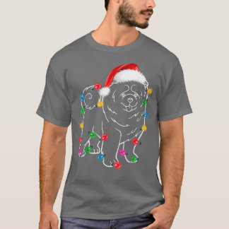 Camiseta Cachorro de Chow XMAS Luz Santa Hedn