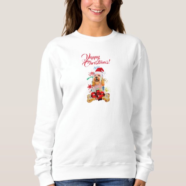 Camiseta Cachorro de Cockapoo Cuta Personalizável - Natal I (Frente)