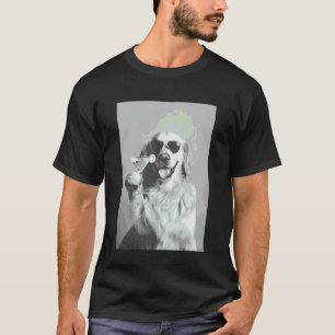 Camiseta Cachorro de Cocktail Engraçado Golden Retriever co