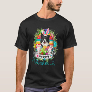 Camiseta Cachorro De Collie Na Cesta De Ovos De Páscoa Bunn