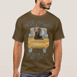 Camiseta Cachorro de Condução de Caminhões