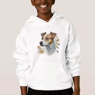 Camiseta Cachorro de Cores Aquáticas Cópulas Florais Jack R