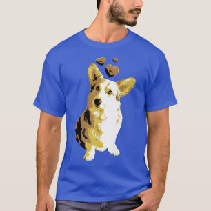 Camiseta Cachorro De Corgi Galês Com Corações Vintage-827