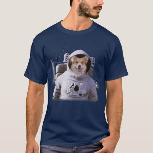 Camiseta Cachorro De Corgi Profundo Em Cachorro Espacial