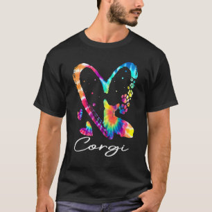 Camiseta Cachorro de Custo Hippie Arco-íris Tie Dye Amor Co