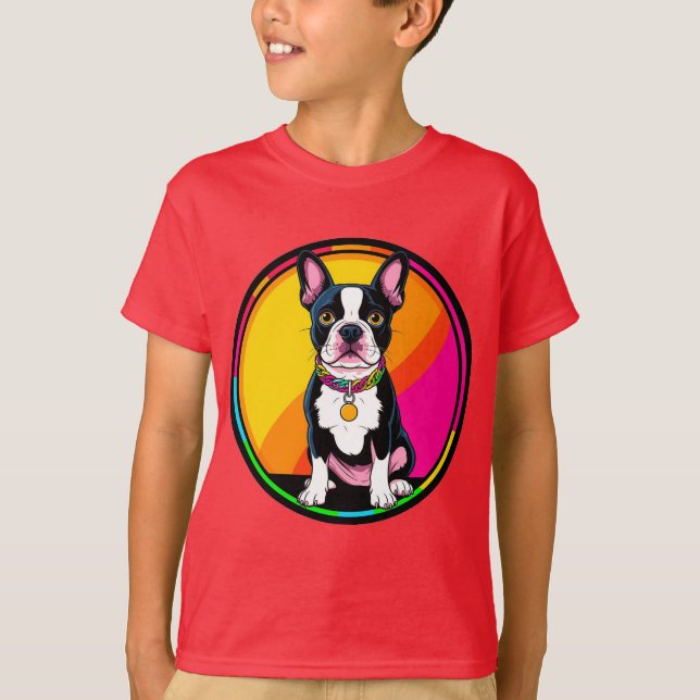 Camiseta Cachorro de Desenho Adorável (Frente)