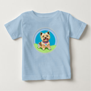 Camiseta Cachorro de Desenho Animado Adorável