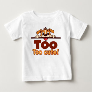 Camiseta Cachorro de desenho animado com texto atraente