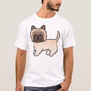 Camiseta Cachorro de desenho animado de peão de peão no Cai