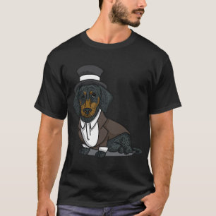 Camiseta Cachorro de Desenho Animado de Terno Personagem El