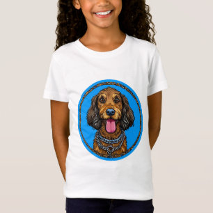 Camiseta Cachorro de desenho animado fofo