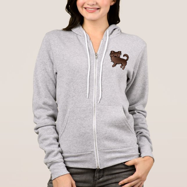 Camiseta Cachorro de Desenho Animado Fofo Chihuahua de Casa (Frente)