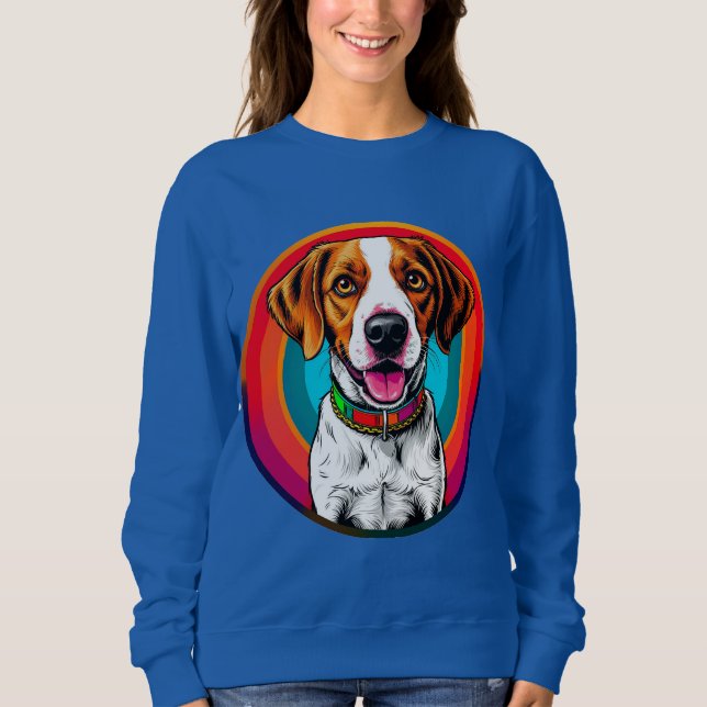 Camiseta Cachorro de Desenho Animado Fofo com Coleira (Frente)