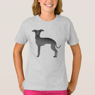 Camiseta Cachorro de desenho animado fofo galgo italiano pr