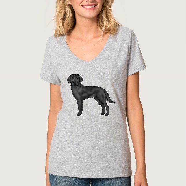 Camiseta Cachorro de Desenho Animado Fofo Labrador Retrieve (Frente)