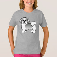 Cachorro De Desenho Animado Fofo Shih Tzu Cinza E