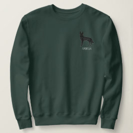 Camiseta Cachorro de desenho animado Pastor Alemão preto co