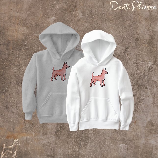 Camiseta Cachorro de Desenho Animado Rosa (Criador carregado)