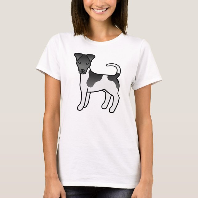 Camiseta Cachorro de desenho animado Smooth Fox Terrier pre (Frente)