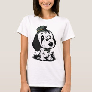 Camiseta Cachorro de Desenho Fofo