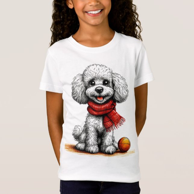 Camiseta Cachorro de Desenho Fofo (Frente)