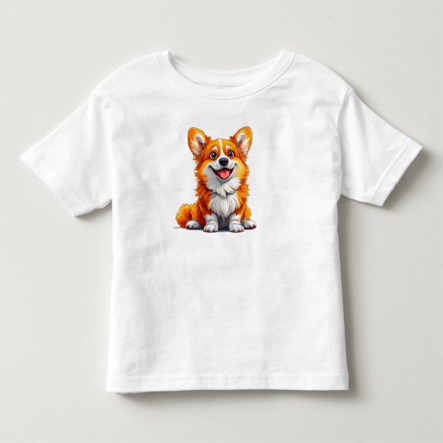 Camiseta Cachorro de Desenho Fofo (Frente)
