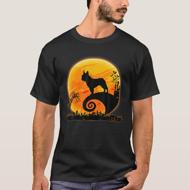 Camiseta Cachorro De Dia de as Bruxas engraçado, Cachorro F (Frente)