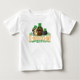 Camiseta Cachorro De Dia de São Patrício Bonito Leprechau