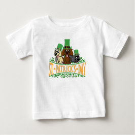 Camiseta Cachorro De Dia de São Patrício Bonito Leprechaun 