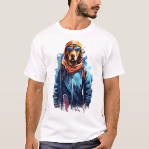 Camiseta Cachorro de Esqui em Óculos de Esqui  5