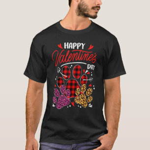 Camiseta Cachorro de Estampa de Garras de Gato Xadrez de Le