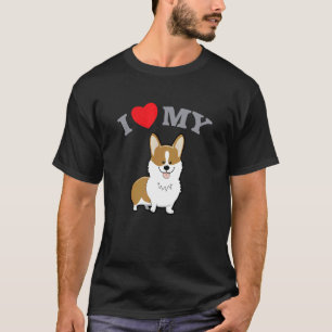 Camiseta Cachorro de Estimação Fofo Eu AMO MEU CORGI