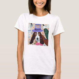 Camiseta Cachorro de Festa Basset Hound
