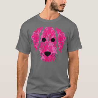 Camiseta Cachorro de Fita Rosa Cachorro Inspiracional Cance