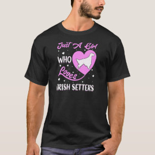 Camiseta Cachorro De Forma Coração Apenas Uma Menina Que Am