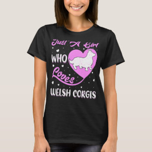 Camiseta Cachorro De Forma Coração Apenas Uma Menina Que Am