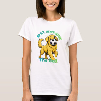 Camiseta Cachorro de Futebol Retriever Dourado Meu Cachorro