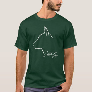Camiseta Cachorro de gado mãe de cachorro perfil de menina