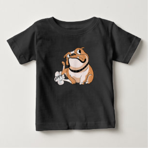 Camiseta Cachorro de Garota Engraçado de Pitbull Cachorro 