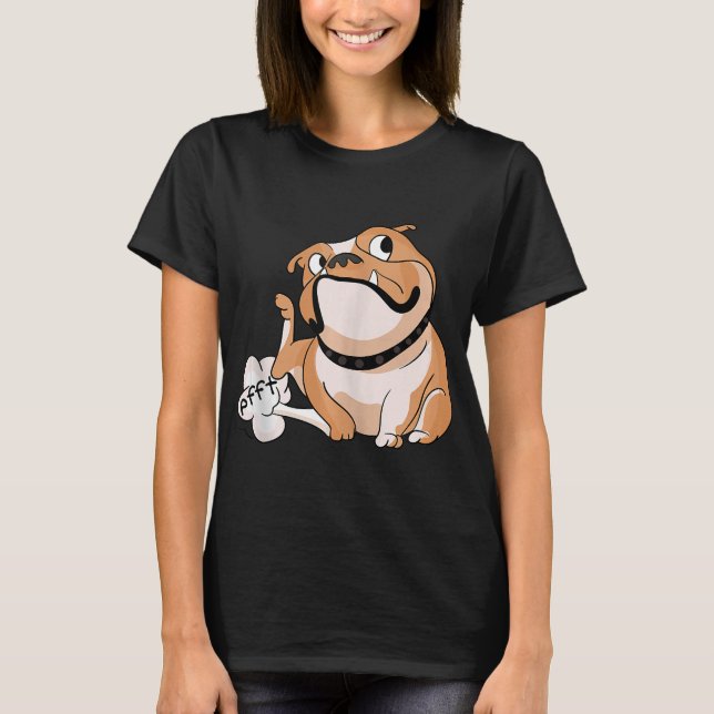 Camiseta Cachorro de Garota Engraçado de Pitbull Cachorro M (Frente)