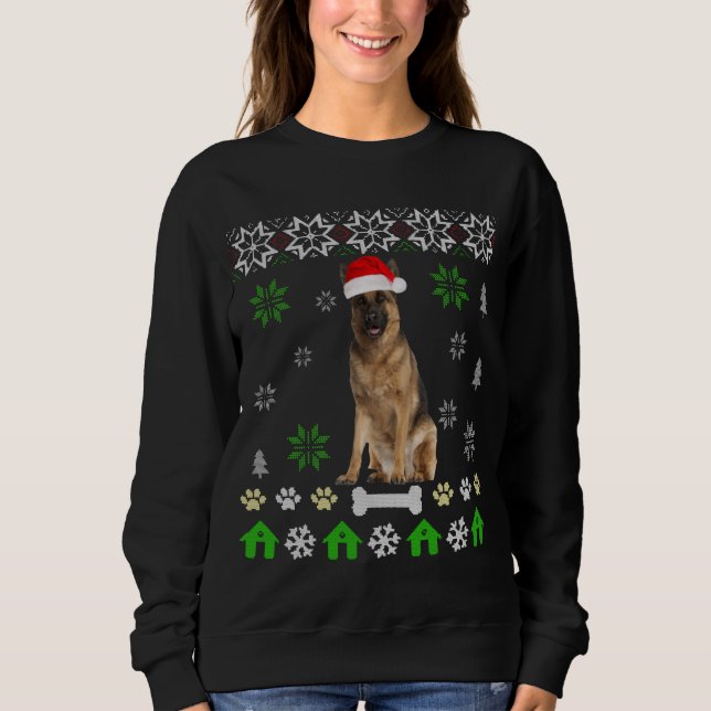 Camiseta Cachorro de German shepherd de Natal Feio german s (Frente)