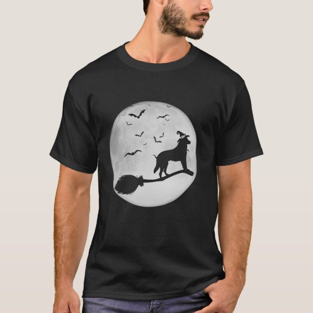 Camiseta Cachorro de German shepherd de Vassoura-de-bruxa (Frente)