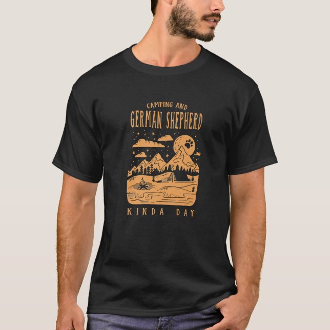 Camiseta Cachorro De German shepherd E Cachorro De Shepard (Frente)