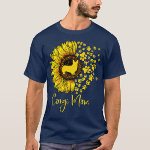 Camiseta Cachorro De Girassol Mãe Com Pata De Cachorro Cach