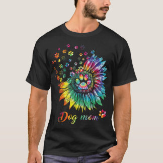 Camiseta Cachorro De Girassol Mamãe Cachorro Seco Tinado En